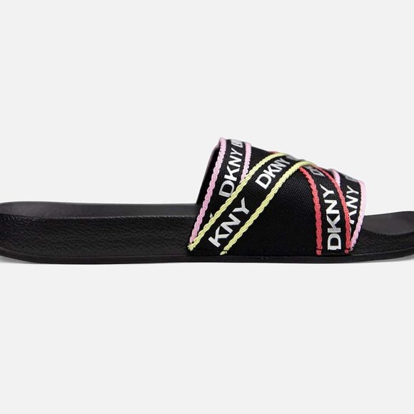 New DKNY JOJO WEB Slides Sandals DKN498CC - Picture 2 of 2